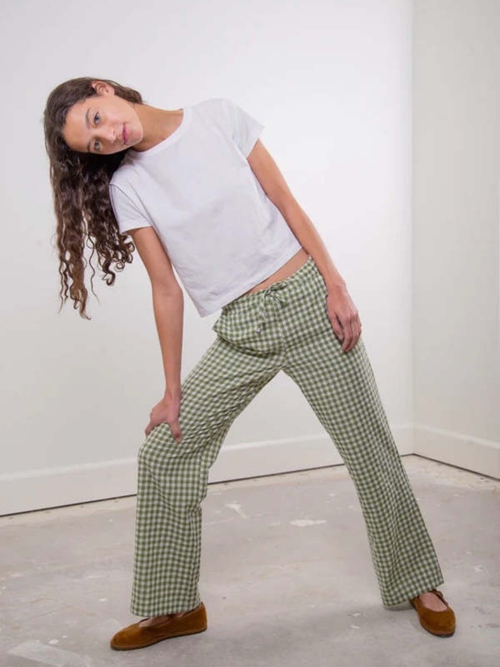 Sonderhaus Perfect Pants in Green Gingham